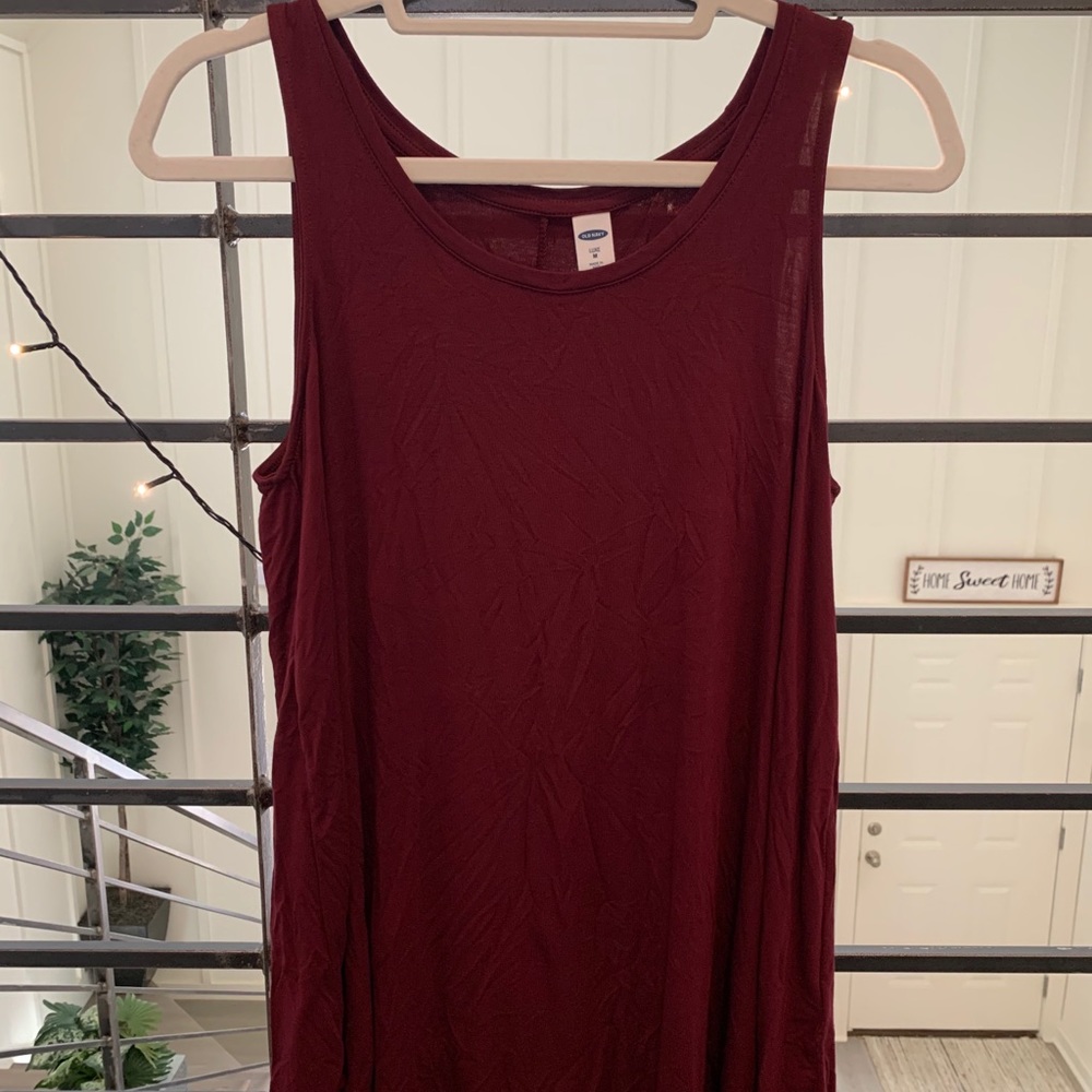 Maroon Long Tank Top